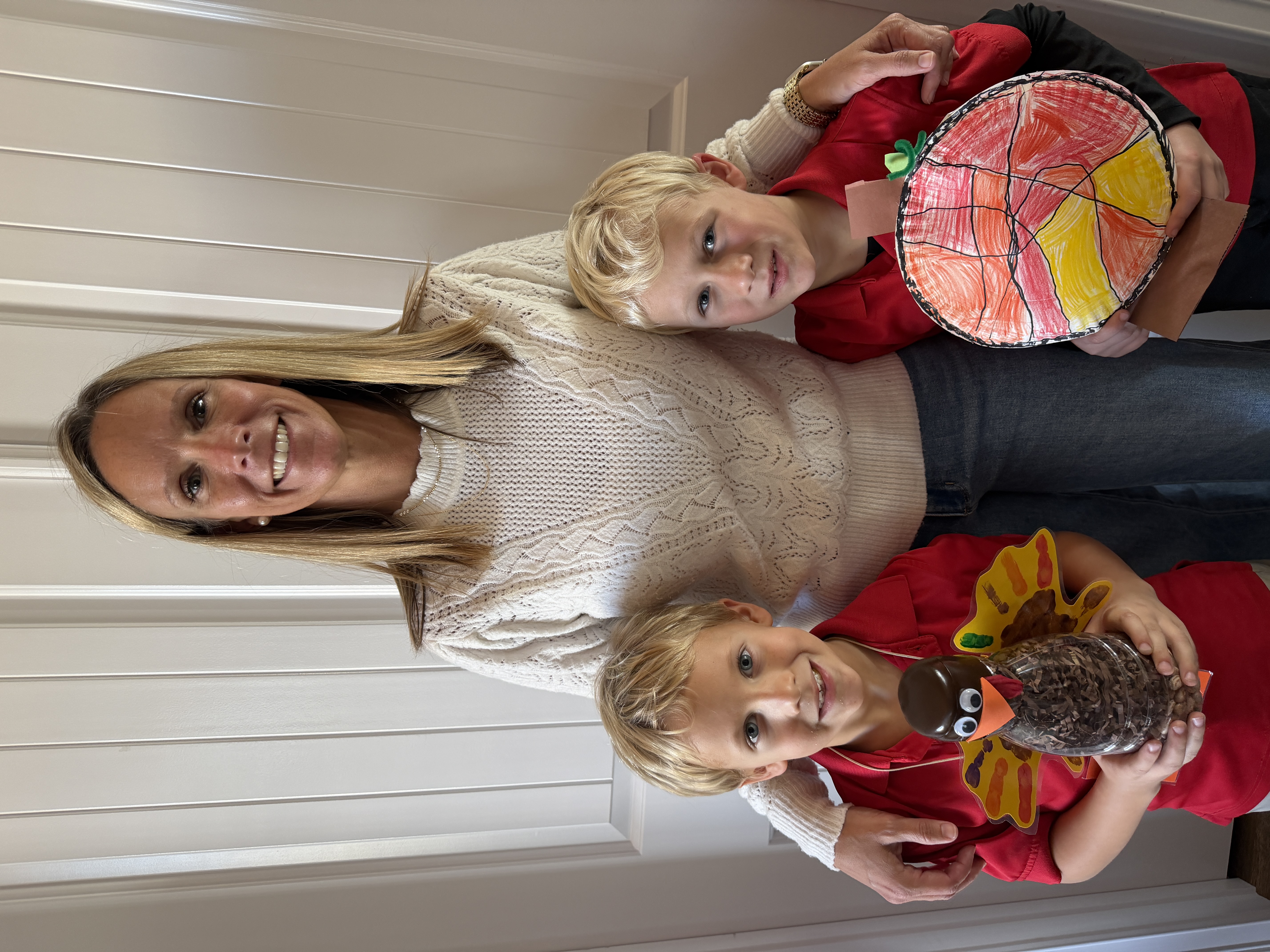 Crystal Snow with her sons at Thanksgiving