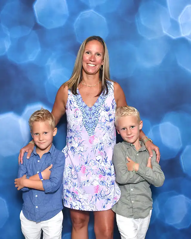 Crystal Snow with her two sons